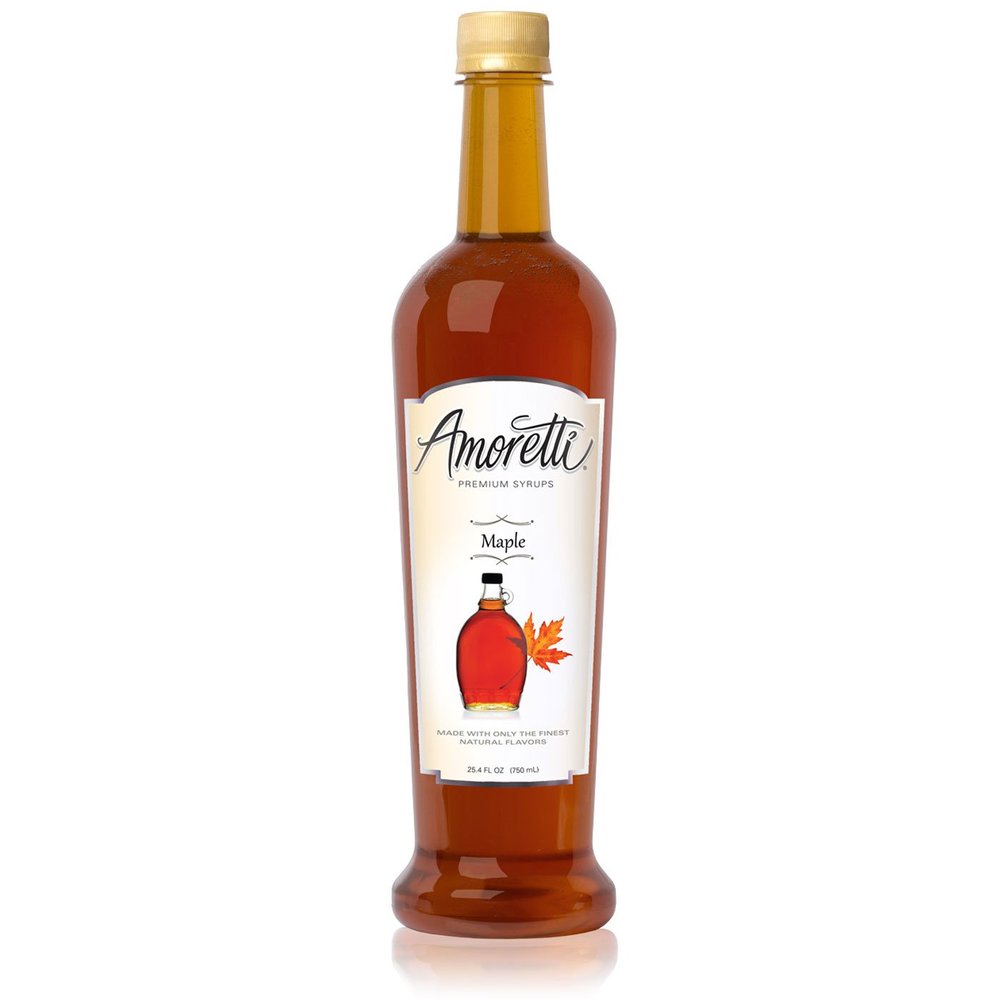 Amoretti Premium Syrup, Maple, 25.4 Ounce (Pack of 12)