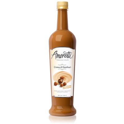 Amoretti Premium Syrup, Crema Di Hazelnut, 25.4 Ounce (Pack of 12)