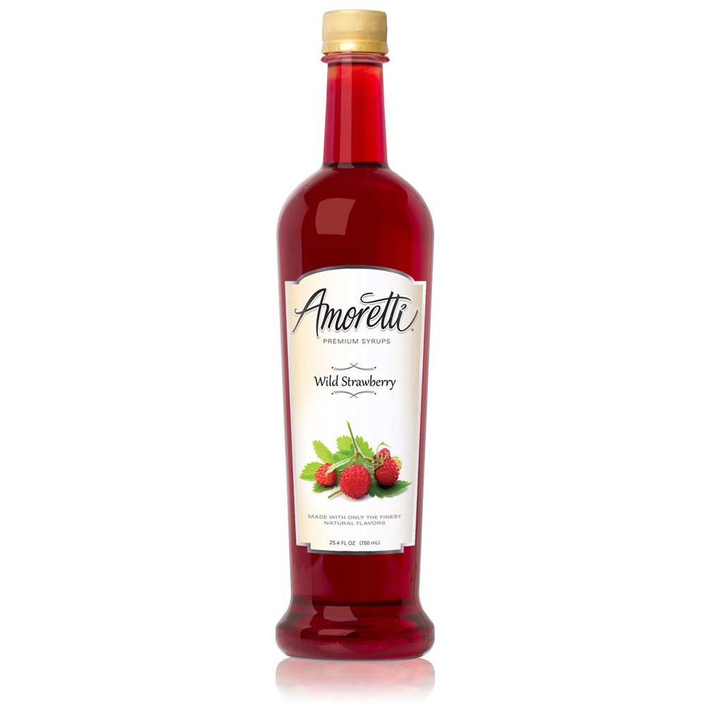Amoretti Premium Syrup, Wild Strawberry, 25.4 Ounce (Pack of 12)