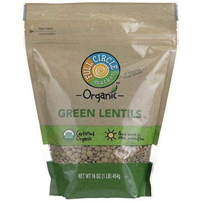 Full Circle Lentils Organic, Green, 16 Oz