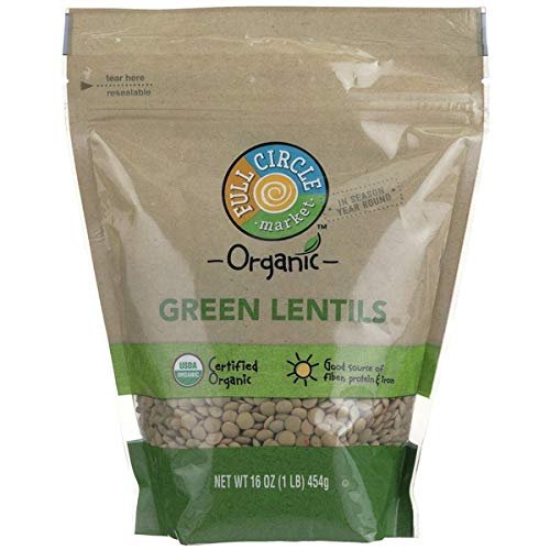 Full Circle Lentils Organic, Green, 16 Oz