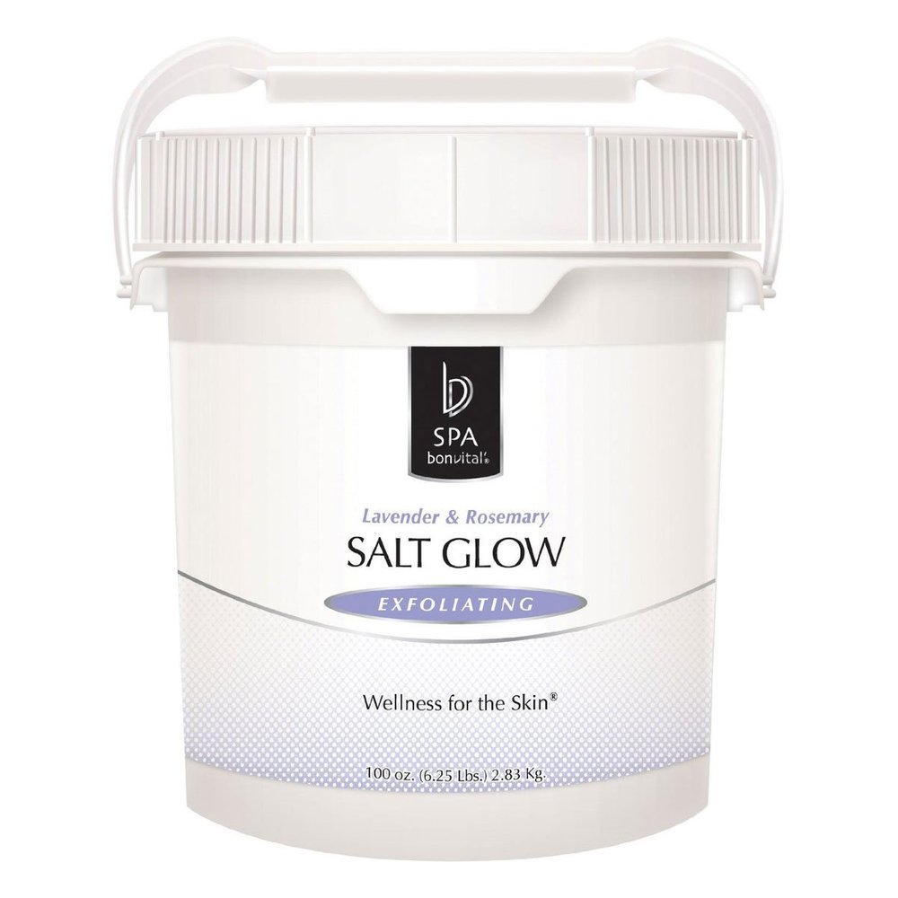 Bon Vital Exfoliating Salt Glow, Lavender & Rosemary, 100 oz. Pail