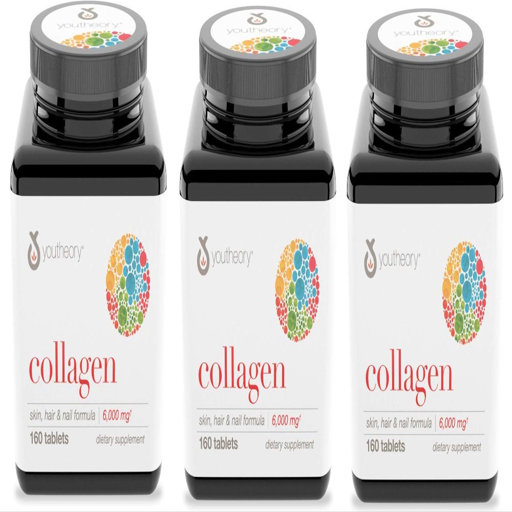 Youtheory Collagen Advanced Formula Types 1 2 and 3 160 Tablets (3-Pack) 3