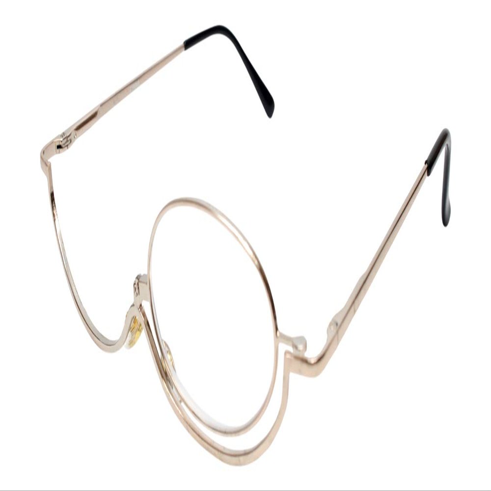 Calabria Make-Up Glasses in Gold +1.50