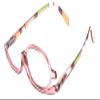 Calabria Flip Up Magnifying Makeup Reading Glasses +1.00 Pink Eye Make Up Cosmetic Rotating Single Lens Readers w/Soft Case view 1
