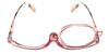 Calabria Flip Up Magnifying Makeup Reading Glasses +2.50 Pink Eye Make Up Cosmetic Rotating Single Lens Readers w/Soft Case view 2