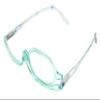 Calabria Flip Up Magnifying Makeup Reading Glasses +2.00 Blue Eye Make Up Cosmetic Rotating Single Lens Readers w/Soft Case view 1
