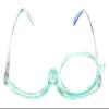 Calabria Flip Up Magnifying Makeup Reading Glasses +2.00 Blue Eye Make Up Cosmetic Rotating Single Lens Readers w/Soft Case view 4