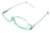 Calabria Flip Up Magnifying Makeup Reading Glasses +2.50 Blue Eye Make Up Cosmetic Rotating Single Lens Readers w/Soft Case view 1