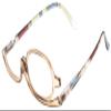 Calabria Flip Up Magnifying Makeup Reading Glasses +0.50 Olive Eye Make Up Cosmetic Rotating Single Lens Reader w/Soft Case view 1