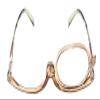 Calabria Flip Up Magnifying Makeup Reading Glasses +0.50 Olive Eye Make Up Cosmetic Rotating Single Lens Reader w/Soft Case view 2
