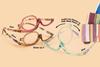 Calabria Flip Up Magnifying Makeup Reading Glasses +1.50 Olive Eye Make Up Cosmetic Rotating Single Lens Reader w/Soft Case view 2