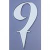 Number 9 Cake Topper Mirrors - 6cm + 4cm Spike view 2
