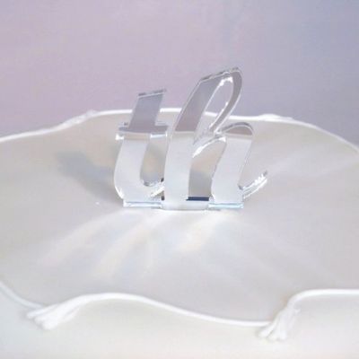 th Cake Topper Mirrors - 4.5cm + 4cm Spike