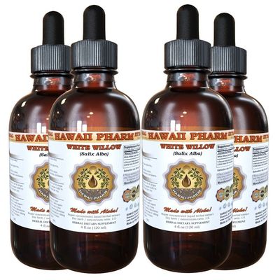 Hawaii Pharm White Willow (Salix alba) Liquid Extract 4x4 fl.oz