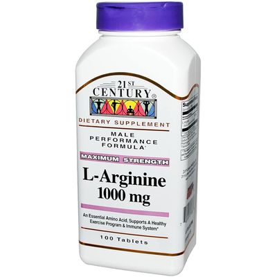 21st Century L-Arginine 1000mg, Maximum Strength, 100 Tablets