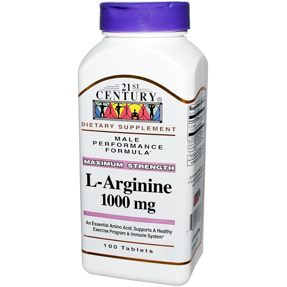 21st Century L-Arginine 1000mg, Maximum Strength, 100 Tablets