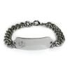 Allergic to NSAIDs Medical ID Alert Bracelet with Embossed Emblem and Wide Chain. Style: Classic Wide, Premium Series. view 1
