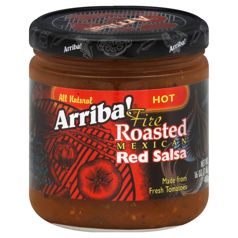 Arriba Fire Roasted Mexican Red Salsa Hot 16 Oz (Pack of 2)