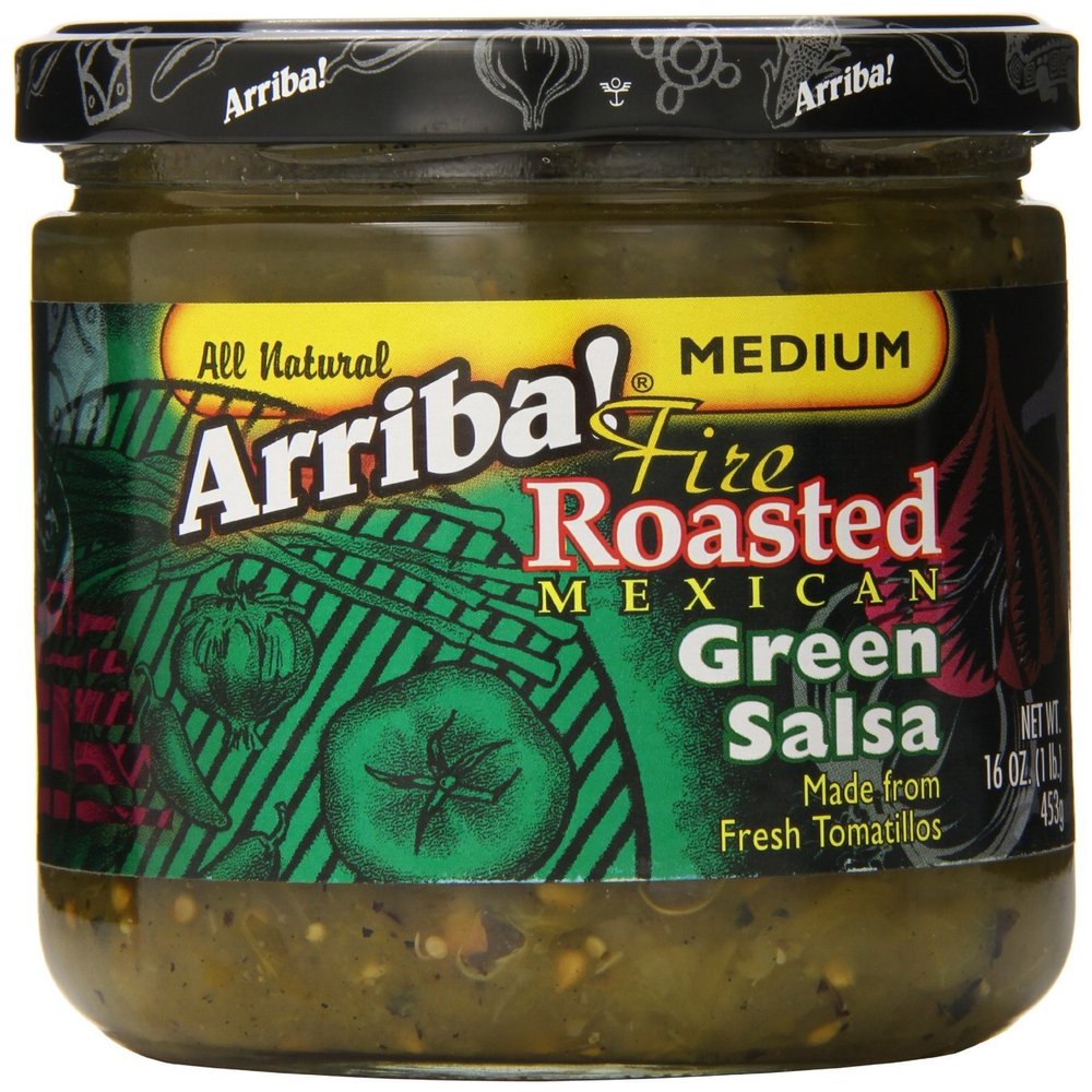 Arriba Medium Green Salsa 16-Ounce (Pack of 3)