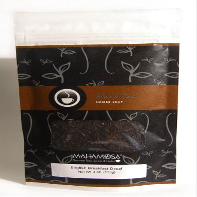 Mahamosa Decaffeinated Black Tea Loose Leaf (Looseleaf) - English Breakfast Decaf 4 oz