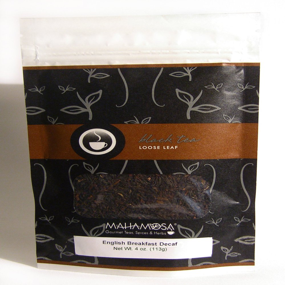 Mahamosa Decaffeinated Black Tea Loose Leaf (Looseleaf) - English Breakfast Decaf 4 oz