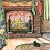 CHRISTMAS WINTER NOTE CARDS STATIONERY "WARM KITTY" SET OF 8 CARDS/ENVELOPES view 2