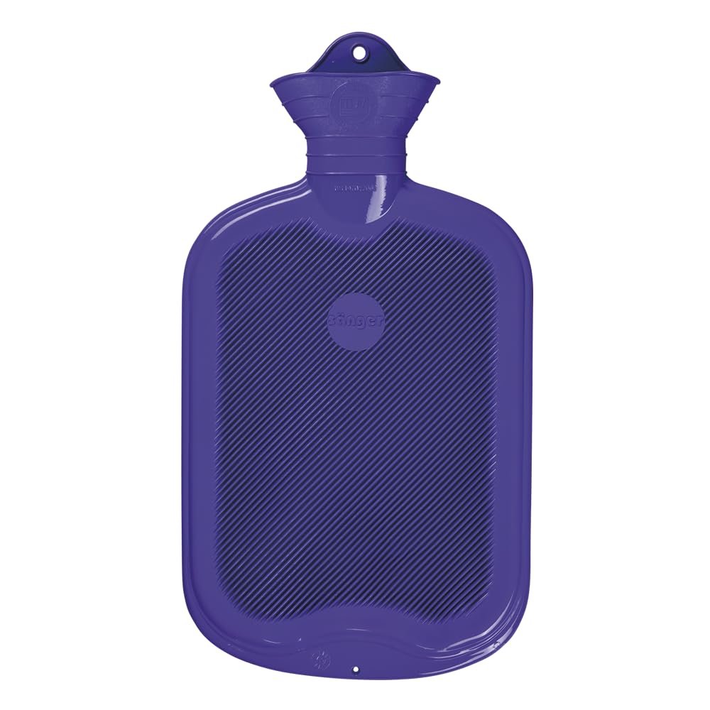 Snger Rubber Hot Water Bottle - Made in Germany - 2 litres (Purple)