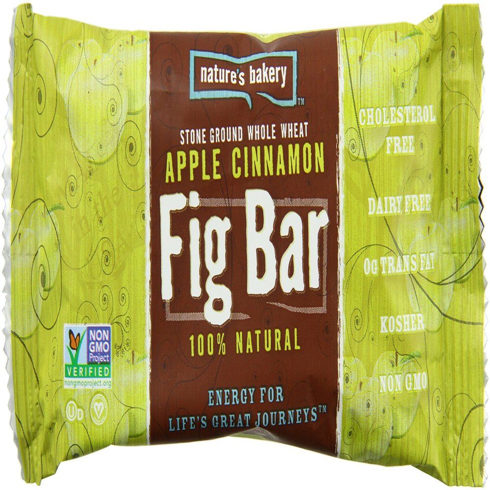 Nature's Bakery Whole Wheat Fig Bar, Apple Cinnamon, 6 Bars (Pack of 12)