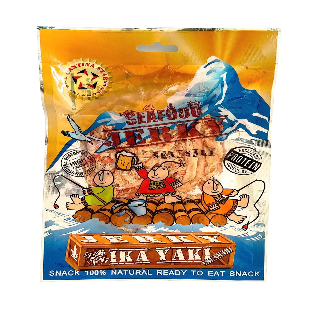 CANTINA STAR | Calamari Jerky (Dried Calamari) | Ika Yaki | 2.8 oz - All Natural & Wild Caught