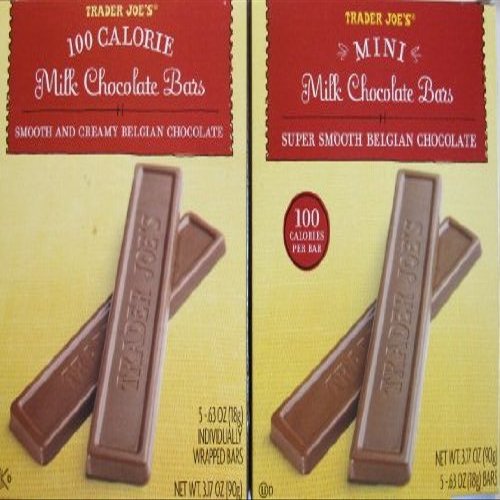 2 Boxes Trader Joe's Mini Milk Chocolate Bars...100 Calories Per Bar