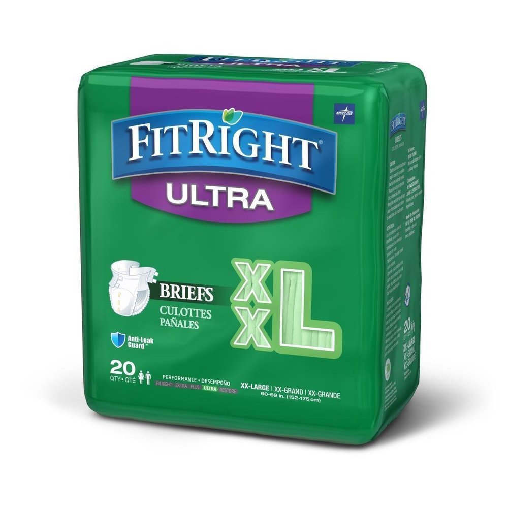 FitRight Ultra Briefs (Pack of 20) Size: Extra Extra Large