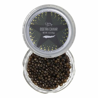 Caviar Star - Premium Black Caviar Sturgeon from Sustainable Farms - Exquisite MALOSSOL Osetra Sturgeon Caviar - Fresh Russian Caviar Food - Gourmet Culinary Experience - 4 Ounce