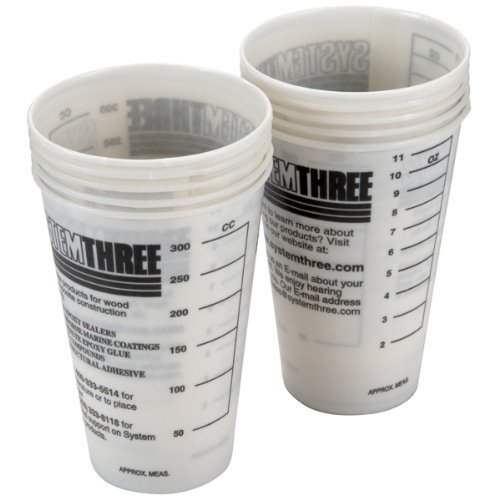 SYSTEMTHREE Mixing Cups, Graduated, 100 White Paper 12 oz Cups