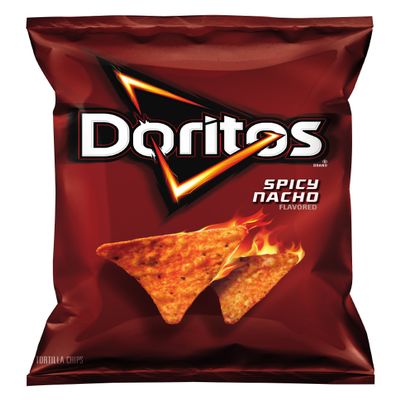 Doritos Tortilla Chips, Spicy Nacho, 11 Ounce (Pack of 4)