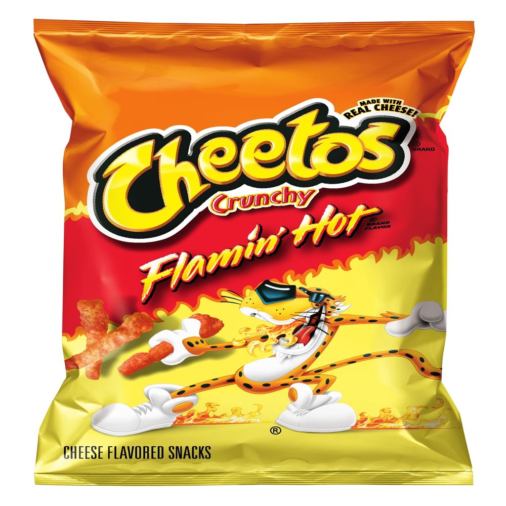 Cheetos Cheese Flavored Snacks, Crunchy Flamin' Hot, 9.5 Ounce (Pack of 4)