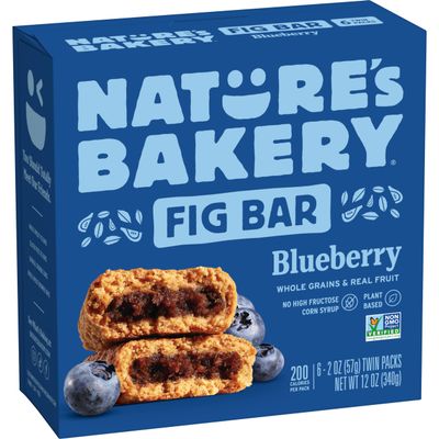 Nature's Bakery Blueberry Fig Bars, 2 Oz, 6 Ct