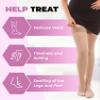 Gabrialla Microfiber Compression Stockings - 25-35 mmHg, Thigh High, Closed Toe, Beige, Large view 3