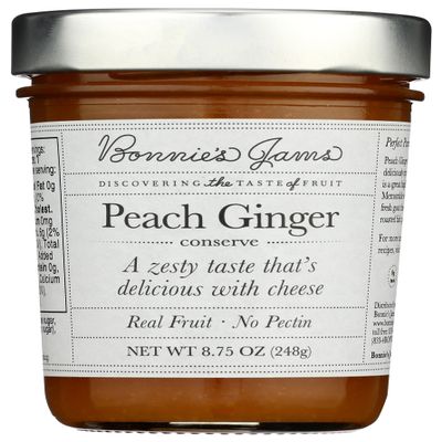 Bonnie's Jams, Peach Ginger Jam, 8.75 Ounce