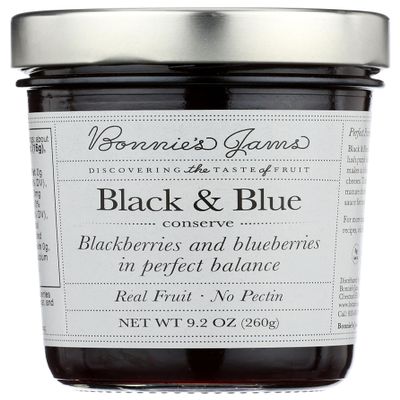 Bonnie's Jams, Black & Blue Jam, 8.75 Ounce