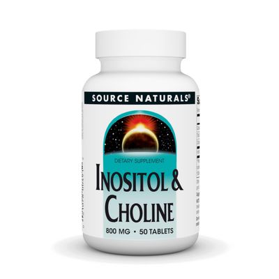 Source Naturals Inositol & Choline 800 mg Supports Healthy Nerve Function - 50 Tablets