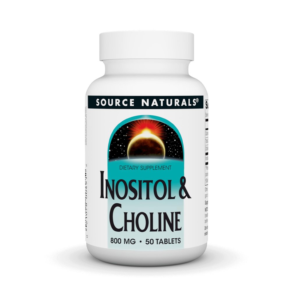 Source Naturals Inositol & Choline 800 mg Supports Healthy Nerve Function - 50 Tablets