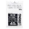 Household Japan GT43 Trash Bags, Ultra Thick Plastic Bags, 0.05 mm, Commercial Use, Transparent, 10.1 gal (45 L), Pack of 10 view 1