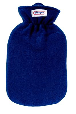 Fleece Hot Water Bottle with Cover, 2.0Litre (Blue) by Snger GmbH