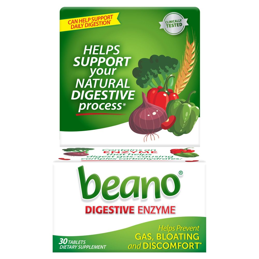 Beano Food Enzyme Dietary Supplement, 30 Tablets (Pack of 1)