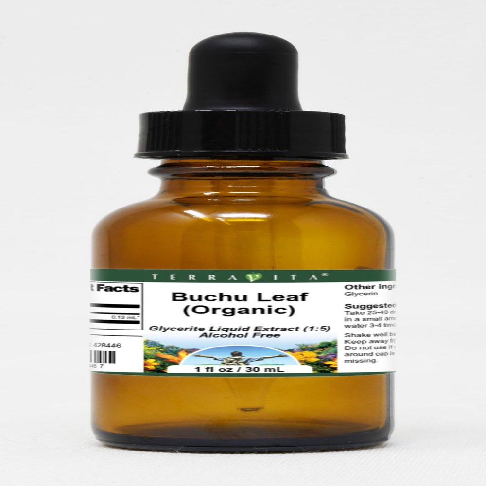 Buchu Leaf (Organic) - Glycerite Liquid Extract (1:5) - No Flavor (1 fl oz, ZIN: 428446)