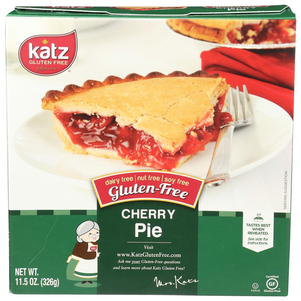 Katz Gluten Free Personal Size Cherry Pie. Free of Dairy, Soy, Tree Nuts, and Peanuts, Kosher 11.5 oz (1pk)