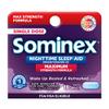 Sominex Nighttime Sleep-Aid Tablets, Maximum Strength Formula, Single Dose, Assorted, 16 Count view 1