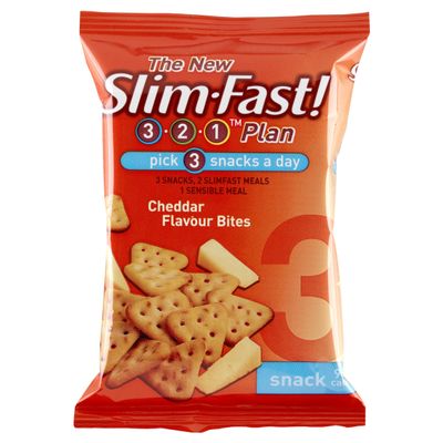 Slim Fast Snack Bag Cheddar Flavour Bites 22g - Pack of 12
