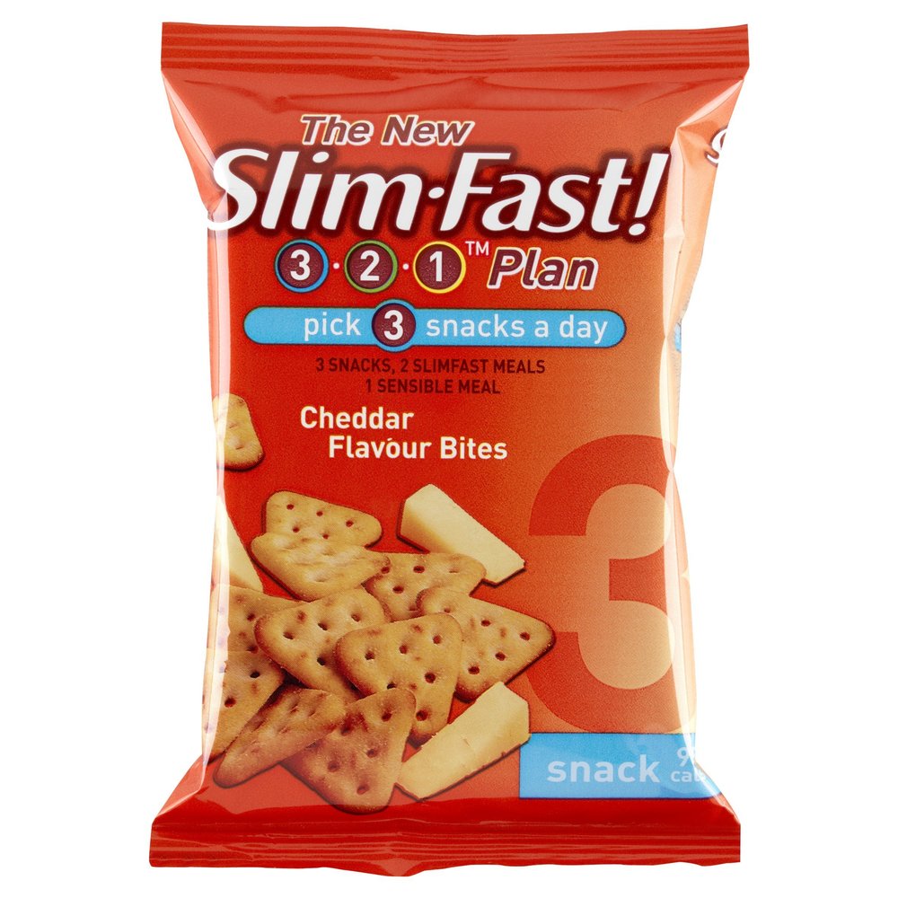 Slim Fast Snack Bag Cheddar Flavour Bites 22g - Pack of 12